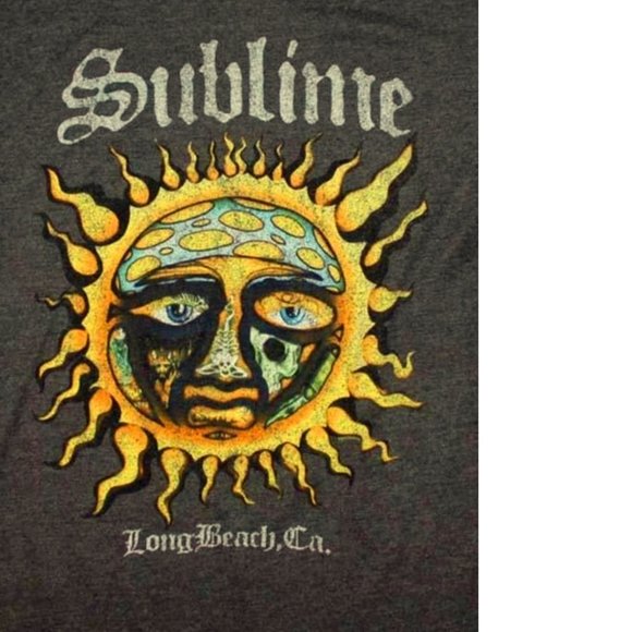 Sublime Stamp Logo Logn Beach ska punk rock Official T-Shirt M NWT - Picture 3 of 3